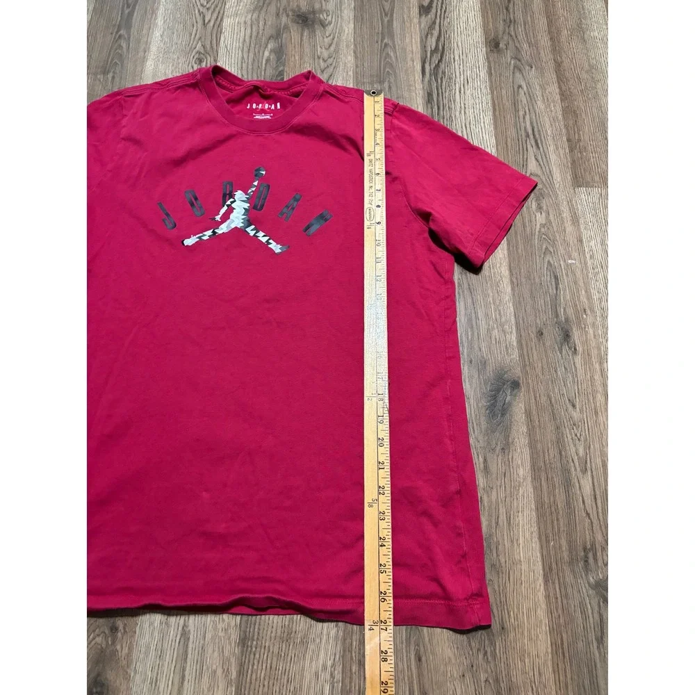 Jordan Shirt Men Size Large Red Jumpman Graphic Short Sleeve Cotton
